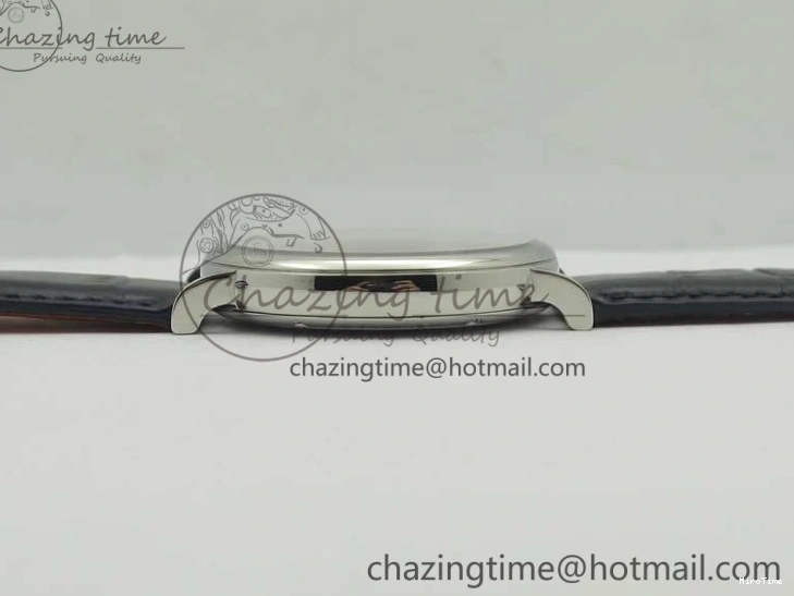 MIROTIME 0402 Refined Portofino Automatic SS MKF 1:1 Best Edition Blue Dial On Blue Leather Strap MIYOTA 9015 V 7201